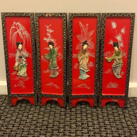 Small Hand Painted Panel Divider 18.5" W x 14" H - Picture 1 of 14